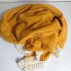 Cotton Muslin Swaddle Blankets for Newborn Baby Tassel Receiving Blanket New Born Swaddle Wrap