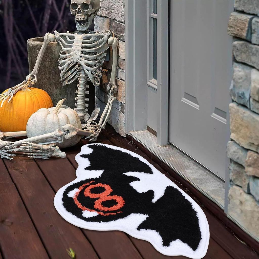 Halloween Ghost Carpet Comfortable Soft Imitation Cashmere Home Decor Bedroom Decor Rug Entrance Hall Doormat