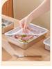Food Grade 304 Stainless Steel Square Prep Dish with Lid