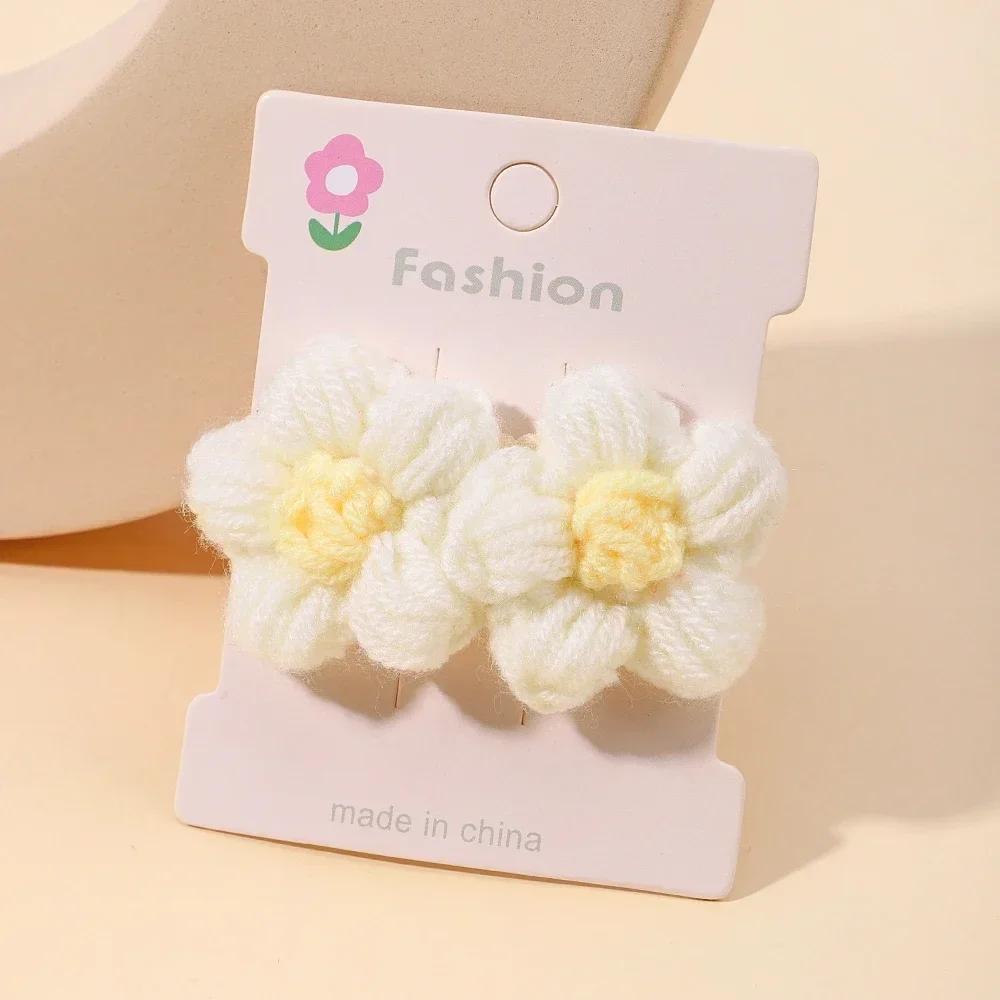 2 Stück Niedliche Baby Mädchen Haarspangen Gänseblümchen Blume Kinder Haarnadeln Prinzessin Haarspange Kind Haarschmuck Frühling Koreanischer Stil Haarklammern