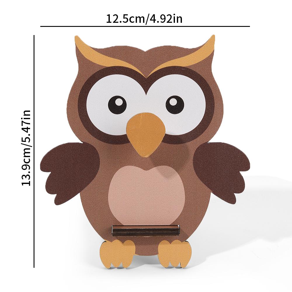 Cartoon Owl Glasses Frame Cute Animal Glasses Frame Sunglasses Display Stand Hand Carved Home Wooden Decoration