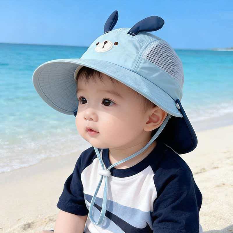 Baby Hats, Summer Sun Hats, Thin Bucket Hats, Boys' Large-brimmed Shawls, Sun Protection