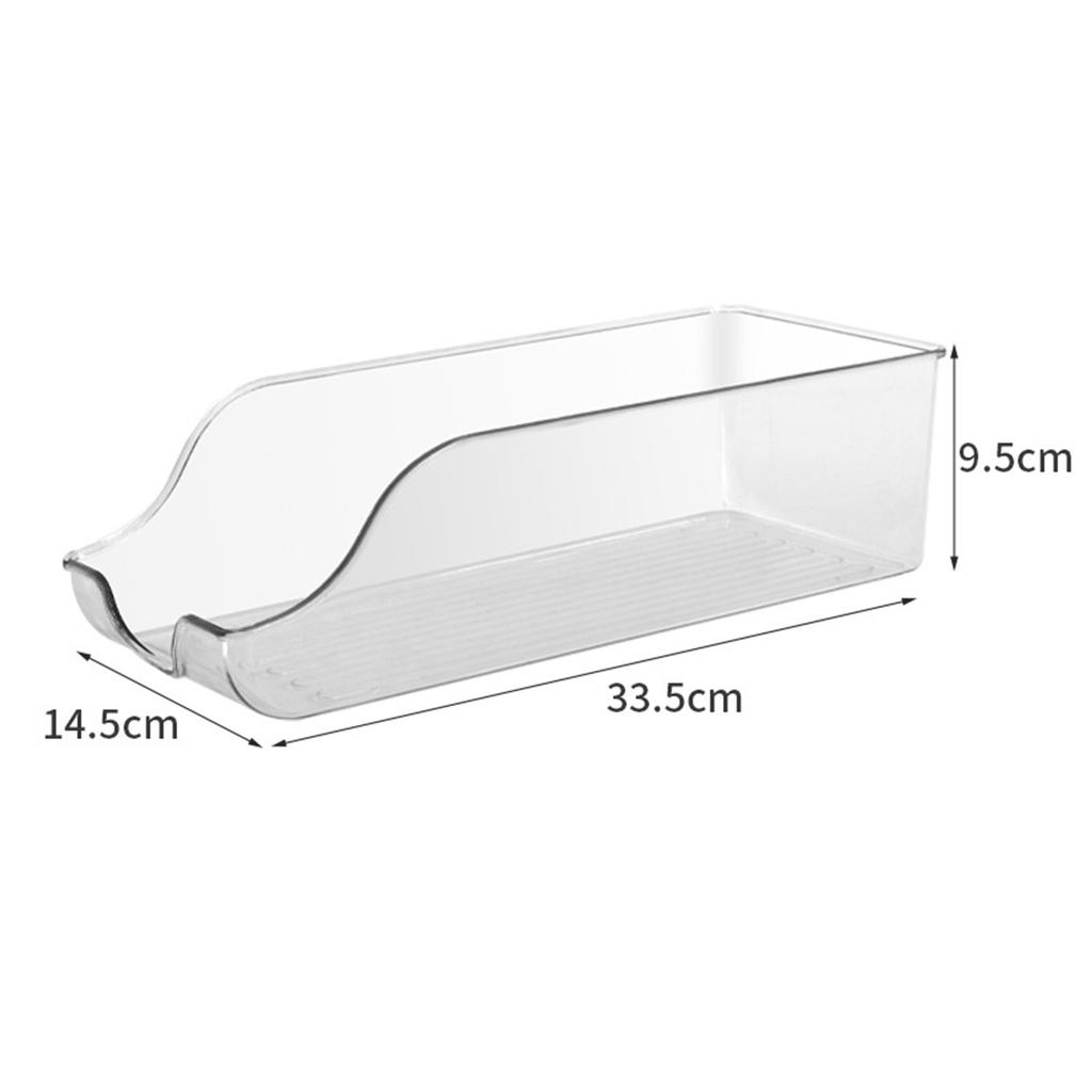Clear Plastic Storage Bin Refrigerator Organizer Bin Household Double Ear Transparent Storage Box