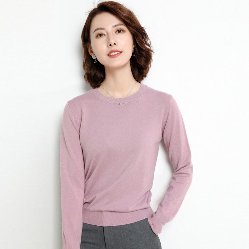 MRMT 2022 Brand New Womens Sweaters Bottoms Ladys Women Sweater Thin Long-Sleeved O-Neck Wool Woman Sweaters Knit Pullover
