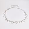 Women's belt Luxury Heart Shaped Metal Waist Chain Belt Goth accessories belts for women Punk style with Jeans Dress