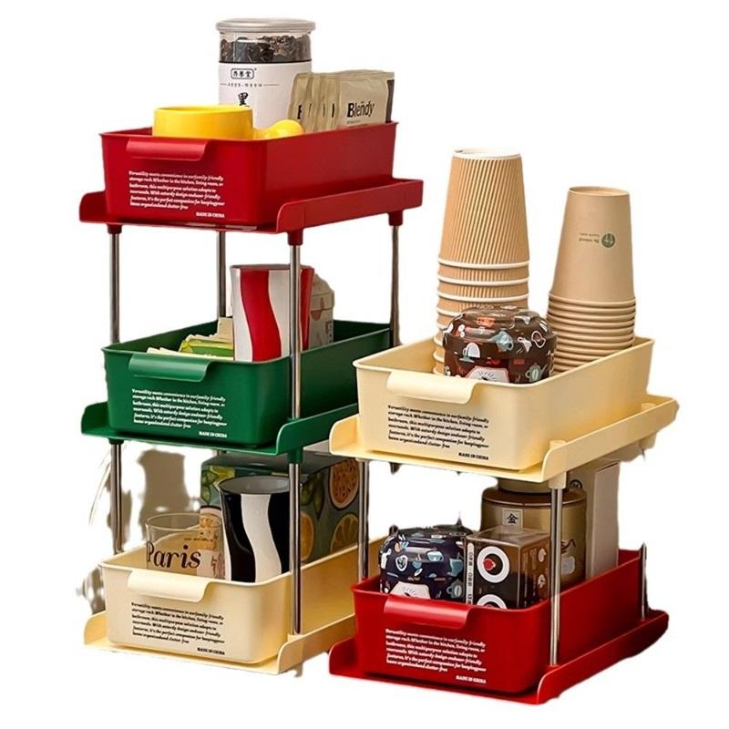 Coffee Corner Desktop Tea Bag Storage Box Drawer Office Tea Room Dining Table Storage Rack Coffee Storage Rack