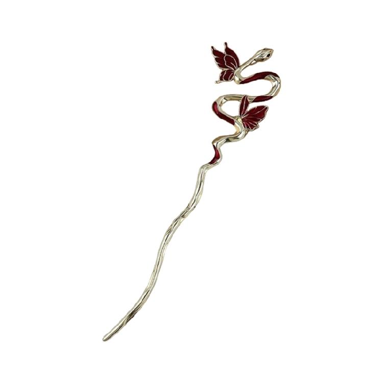 Alloy Hair Stick with Snake Perfect for Parties and Weddings Alloy Serpents Hairpin Photo Props