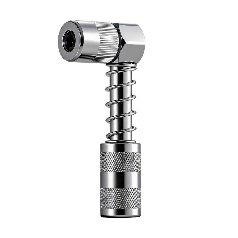 90 Degree Grease Coupler Right Angle Zerk Fitting Heavy-Duty Lubrication Tool Quick Connect Grease Nozzle for Auto Industrial
