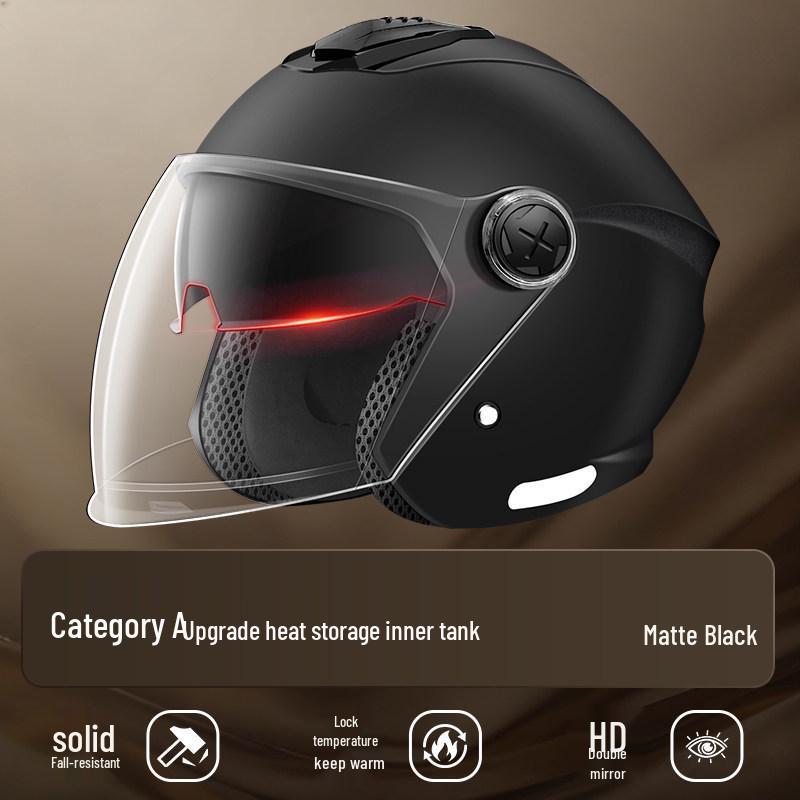 3C Certified All-Season Half Helmet for Electric Scooters, Unisex, Autumn/Winter Warmth, Safety Helmet