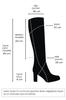 Women Modern Stylish Fashion Boots Boots Faux Leather Armande Black Color Stretch Thick Heel Boots