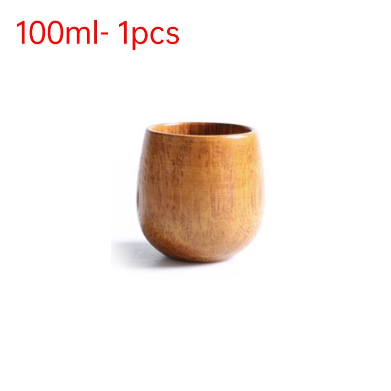 100 ml Dřevěný šálek s velkým břichem Kreativní vzor Dřevěné masivní dřevěné ručně vyřezávané šálky na čaj proti opaření Jednoduché voňavé originální nádobí