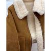 Lapel Fur Integrated Coat Women's Autumn and Winter New Warm Thickened Imitation Lamb Wool Deerskin Fleece Fur Top