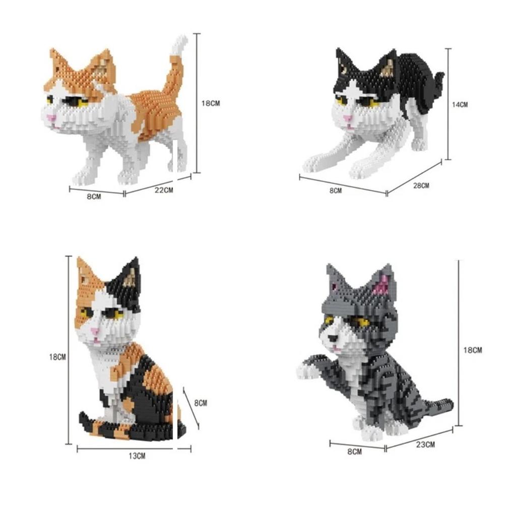 Diamond Pet Model Building Blocks Micro Dog Cat Husky Schnauzer Animal Blocks Cute Toys for Boys Girls Birthday Gift Kids Toys