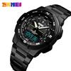 Skmei Watch for Men Multi-function LED Digital Watches Outdoor Sports Waterproof Steel Band Double Display Mens Electronic Watch