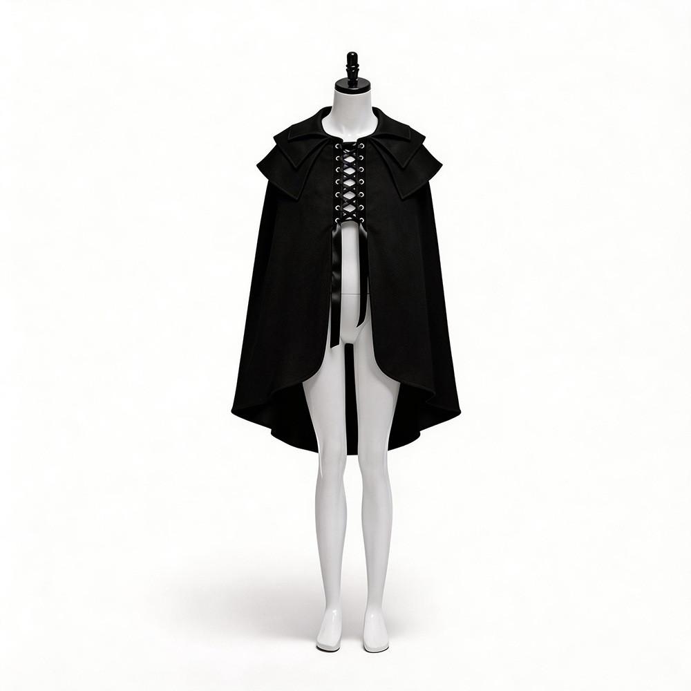 Gothic Cosplay Cape With Polyester Material For Stage Costume And Roleplaying
