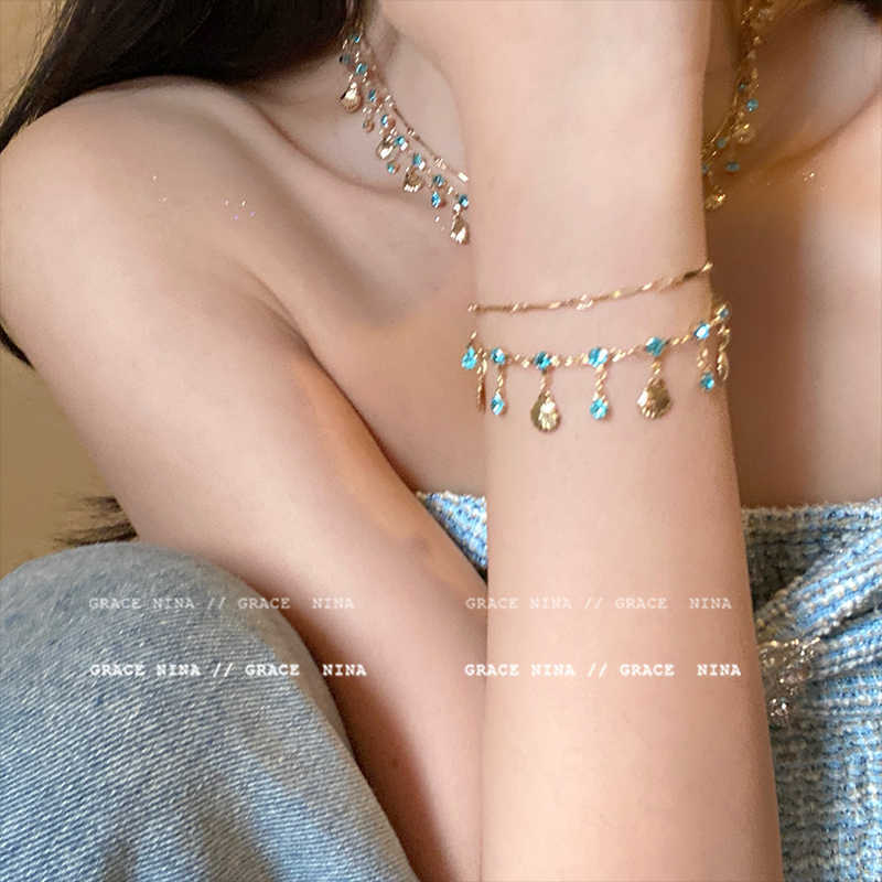 Niche Exquisite Vacation Style Layered Bracelet bracelet золотой