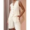 Sleeveless Vest Vest Two-Piece Set Sleeveless Vest Waistcoat Two-piece Set