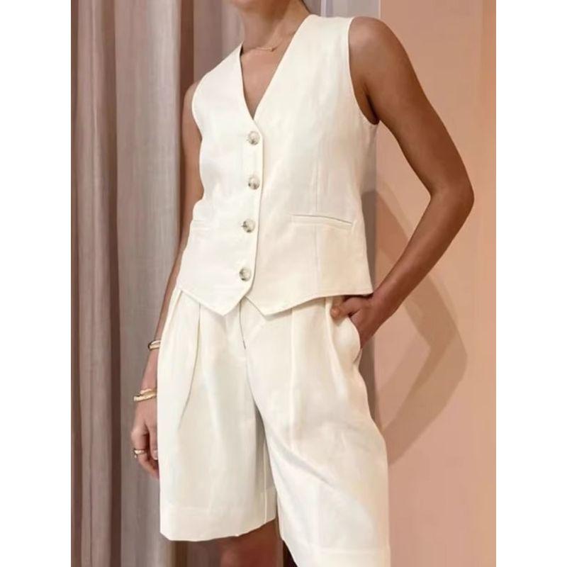 Sleeveless Vest Vest Two-Piece Set Sleeveless Vest Waistcoat Two-piece Set
