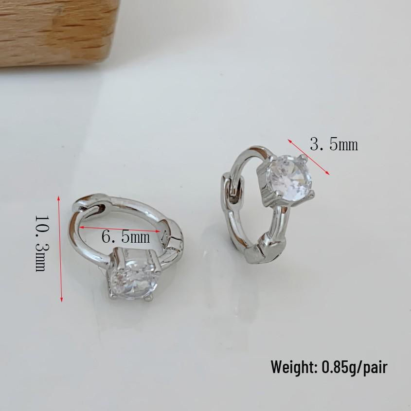 

Элегантные сверкающие каффы с четырьмя зубцами: Трендовые женские серьги-пусеты для пирсинга хряща для шикарного, высококлассного образа 925 Silver платиновый