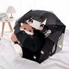 1pc Anime Character with Bowknot Design Automatic Opening/Closing Outdoor Umbrella - Portable Three-Fold Design, 8-Rib Iron Frame Outdoor Umbrell