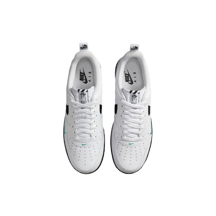 New Nike Air Force 1 Low White Black Teal DR0155-100