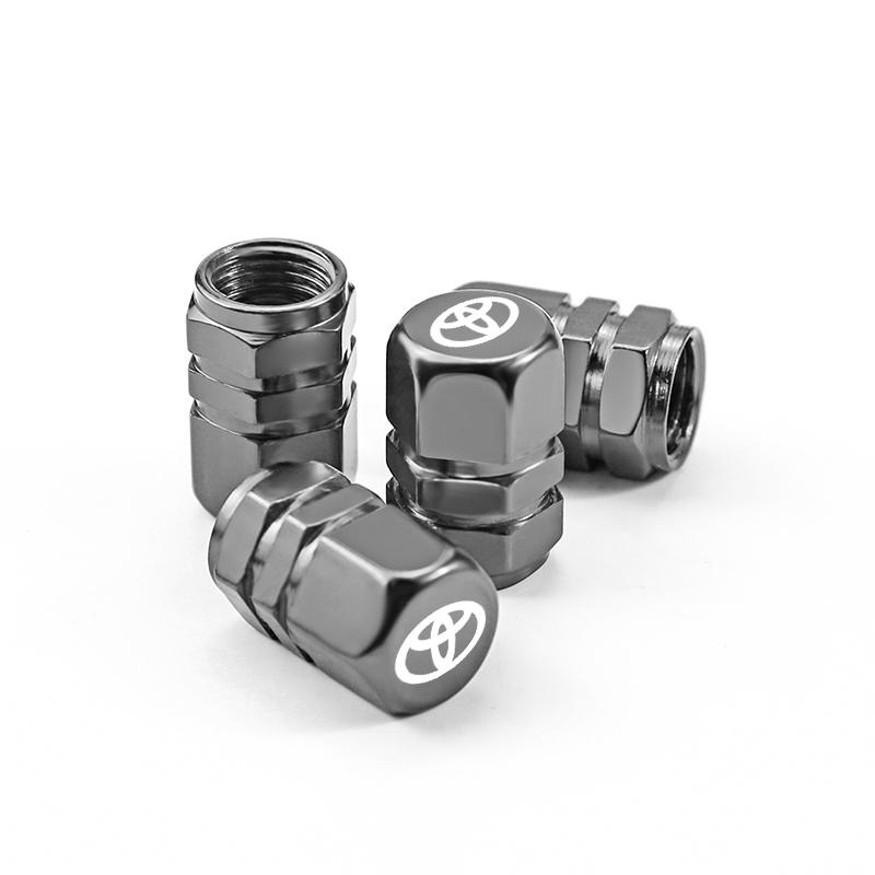 Car Wheel Tire Valve Caps Tyre Stem Covers Airdust Waterproof For Toyota Avanza Ractis Voxy Caldina Sequoia Highlander Prius CHR