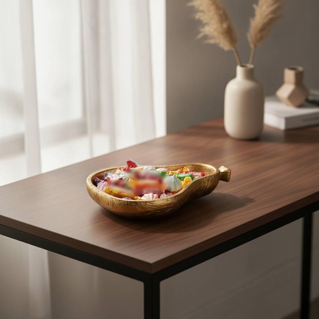Banana Tray Gilded Shaped Textured for Coffee Table, Entryway, Living Room