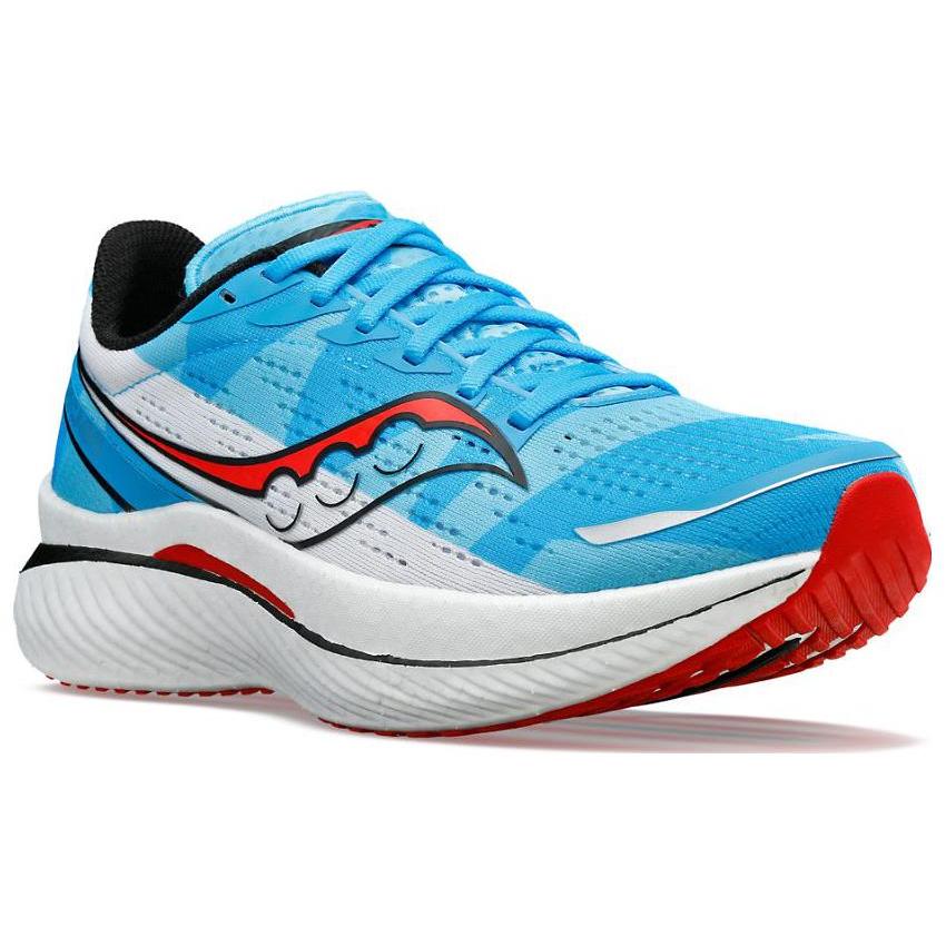 Saucony Endorphin Speed 3 Fabric Abrasion Resistant, Breathable, Lightweight Low top Running Shoes Men's Blue White Red S20756-23(M)