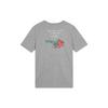 Jordan Hand-Painted Rose and Letter Print Crew Neck Short Sleeve T-Shirt Men Tops Gray DQ7391-091
