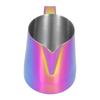 Stainless Steel Milk Frothing Pitcher Pointed Mouth Coffee Frother Cup for Home KitchenColorful 600ml