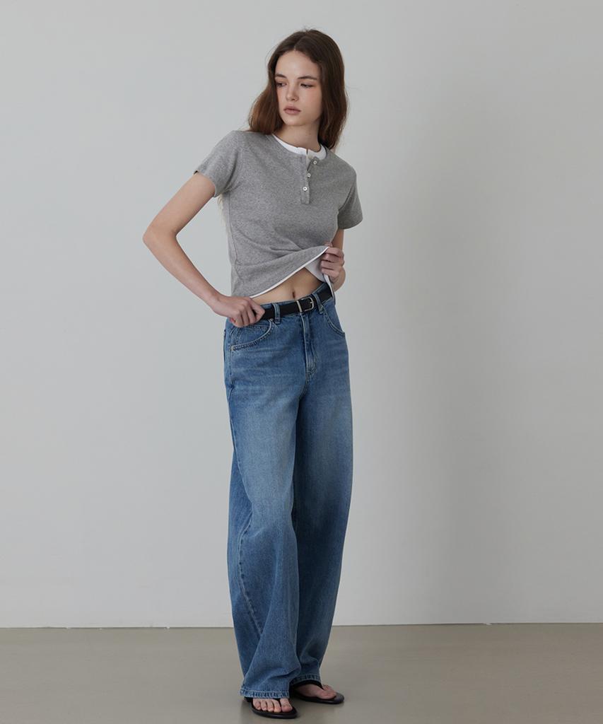 Kwinseulaebis Edit Curved Silhouette Denim Pants_Light Gray_3Colors