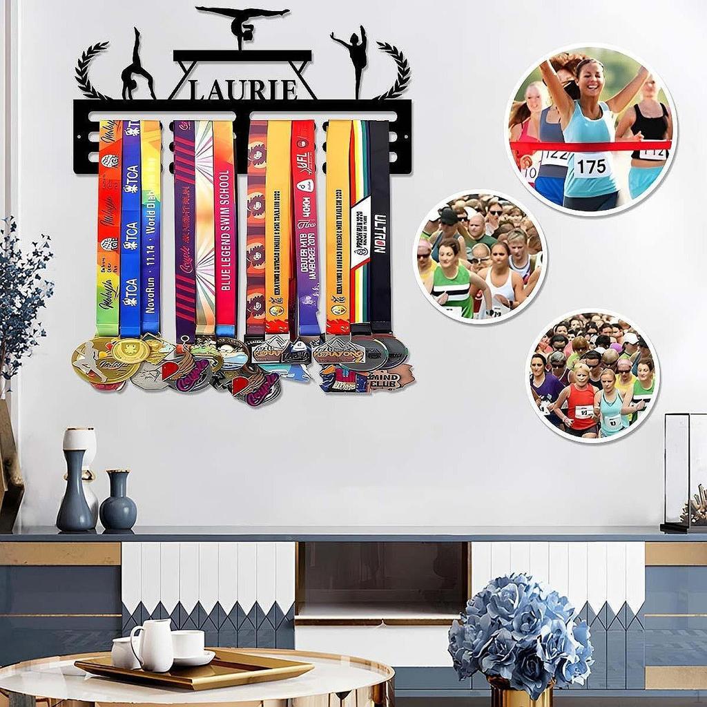 Display Award Rack Storage Organizer Multifunctional Easy Installation Shelf Sports Medal Holder for