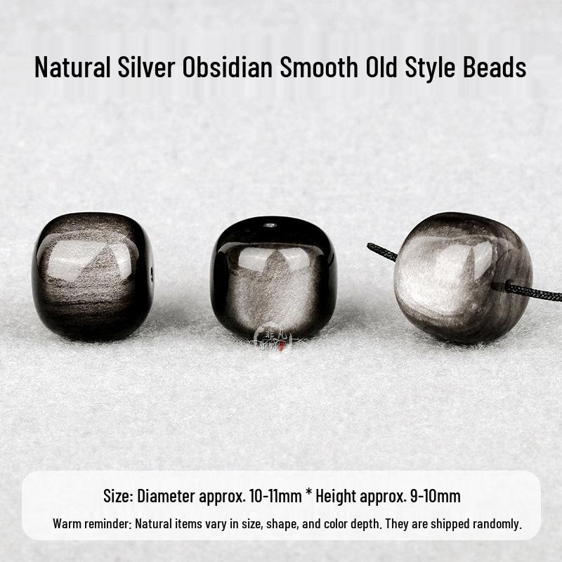Natural Silver Obsidian Beads for DIY Bracelets and Jewelry Accessories