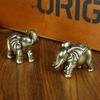 Retro Lucky Elephant Statue Solid Copper Animal Sculpture Blessed Elephan Miniatures  Home Decor