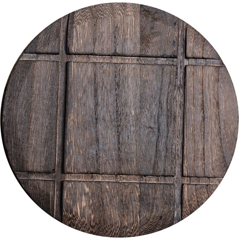 

ZISIZ Round Burnt Paulownia Wood Placemat