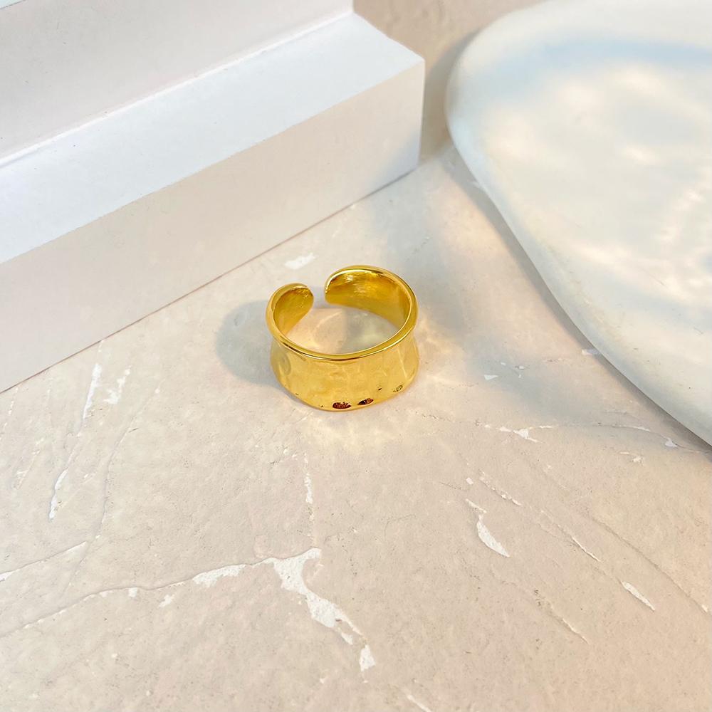 Stainless Steel Open Ring Female Non-fading Ring Punk Titanium Steel Gold-plated Ring Jewelry