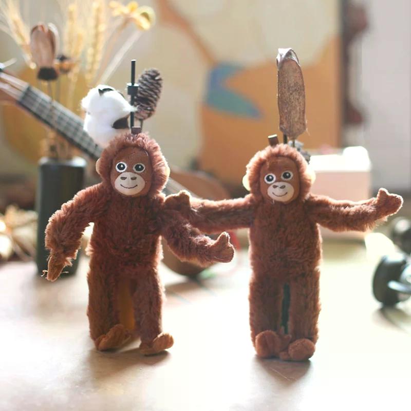 Cute Cartoon Gorilla Plush Keychain Stuffed Monkey Doll Pendant for Kids Ideal Gift for Backpacks And Car Bags Decor