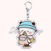 Cute Bubu Love Dudu Yier Keychains Couple Bear Panda Keyrings for Accessories Bag Pendant Key Chain Jewelry Fans Lovers Gifts
