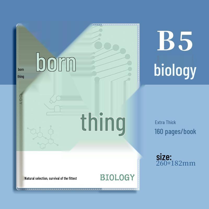 Science Subject Notebook Set for High School & Middle School - B5, 7 Subject-Specific Books for Mistake Collection