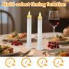 Flameless Flickering Taper Led Candles with 10-Key Remote & Lamp Holder 3D Wick Window Candles for Christmas Wedding Home Decor