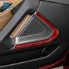Real Carbon Fiber Car Door Speaker Cover Audio Frame Decoration Trim Sticker for BMW Z4 G29      Accessories