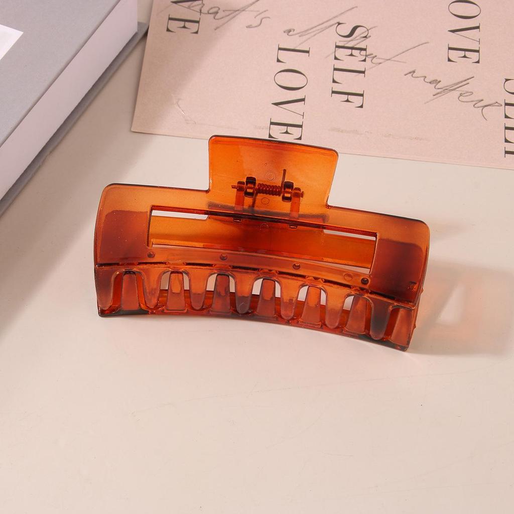 8.5CM x 10.5CM Rectangular Matte PS Hair Clip - Simple Shark Hair Accessory