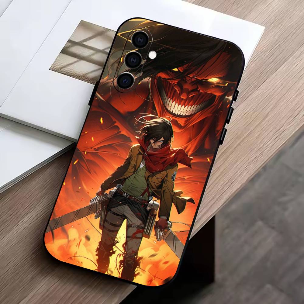 

A-Attack Titan Phone Case For Samsung Galaxy A73,A72,A71,A70,A53,A52,A51,Soft Silicone Black Cover Samsung a13 5g