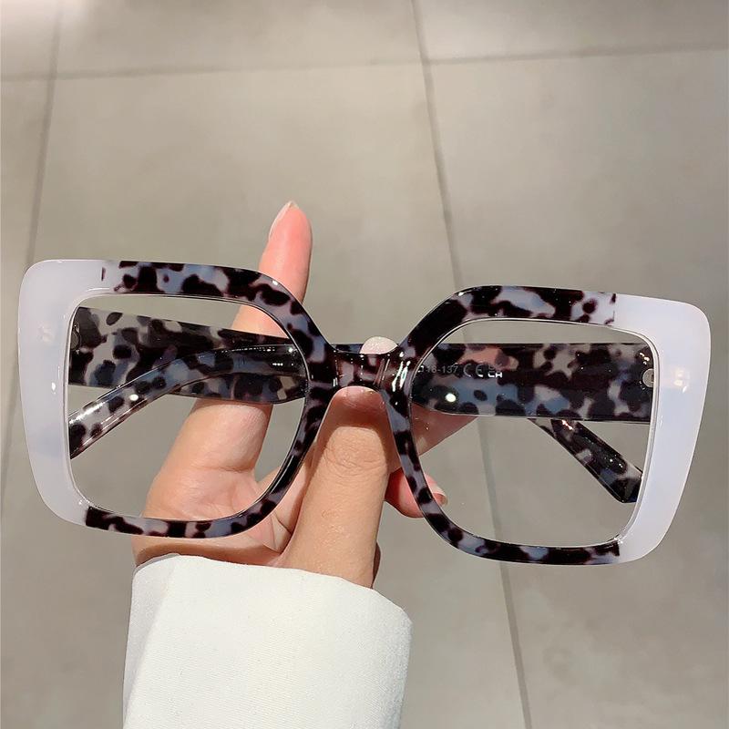 

Женские уникальные очки с квадратной оправой в стиле колор-блок, блокирующие синий свет, простые и универсальные, без диоптрий, линзы плано.