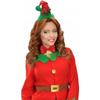 Costume Accessory - Christmas Elf Headband and Bow Tie Set - Red Glitter - Unisex - 2 Pieces