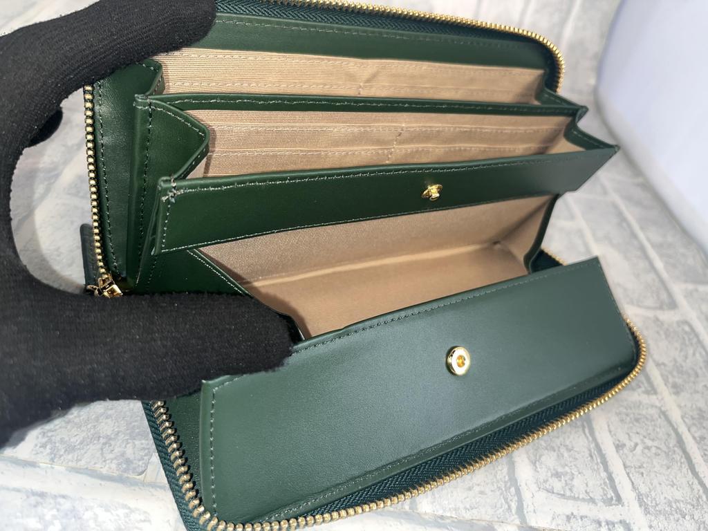 GUODI Long Wallet with Round Zipper, Genuine Crocodile Leather, Matte Finish, for Men and Women, TK-RP10LW9, Crocodile Alligator Leather Wallet,