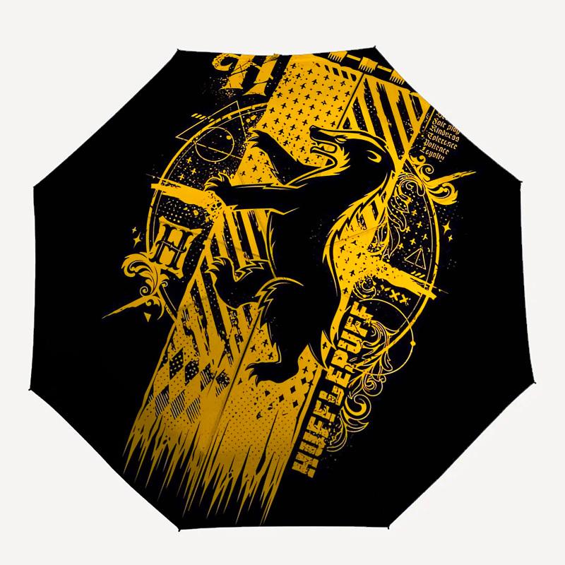 1pc Hufflepuff House Crest Umbrella with Plastic Handle,Cartoon Pattern,Suitable for All Seasons Multi-functional Umbrella343
