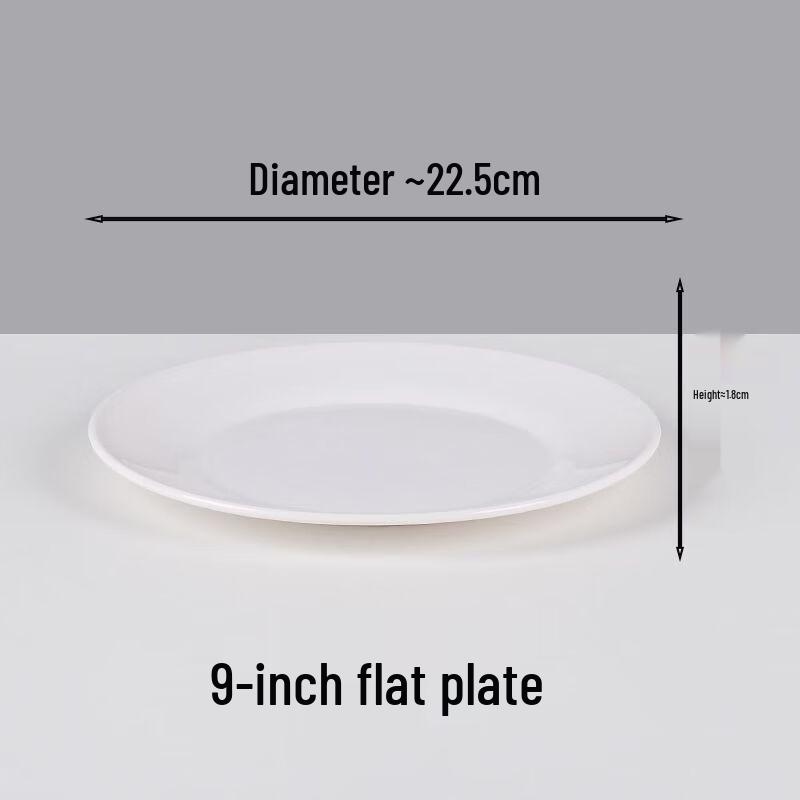Di Rui En Melamine Round Dinner Plates (10-Pack)
