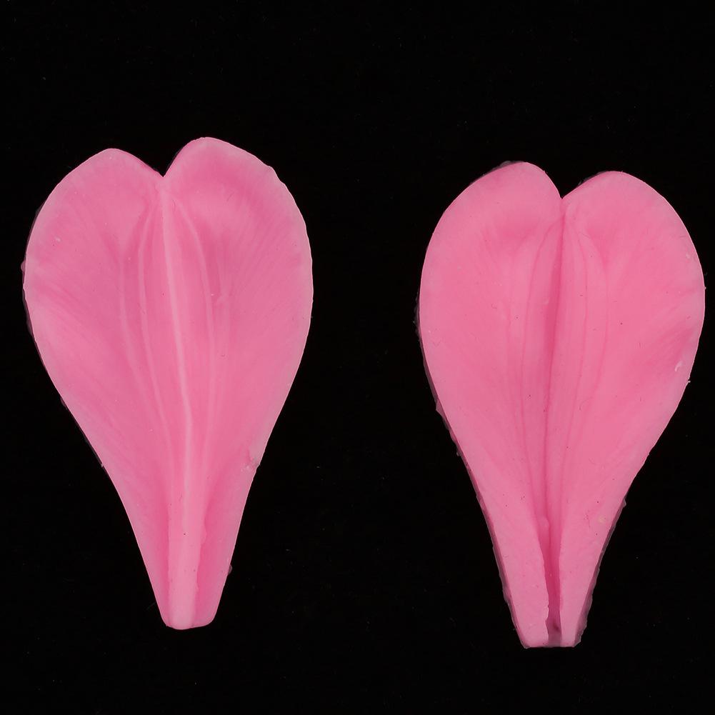 2Pcs Silicone Mold Flower Leaf Clay Making Mold Double Side Leaf Mold for Fondant Cake Decor