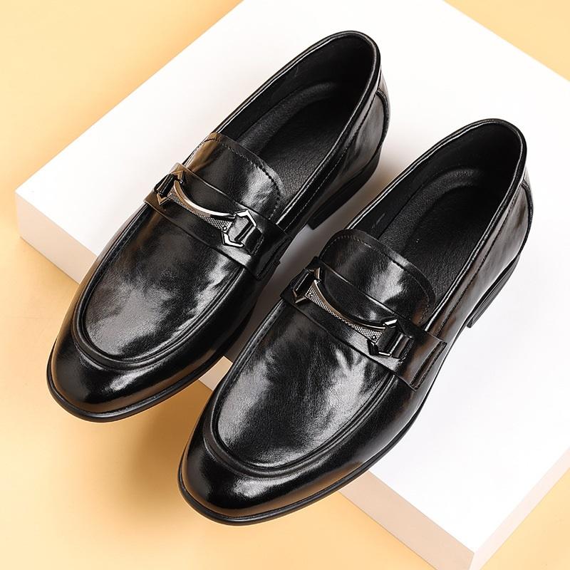 Дизайнерская Мода Новые Мужские Остроносые Черно-Синие Повседневные Туфли Лоферы Мужские Деловые Лоферы Свадебные Туфли для Выпускного Вечера 38